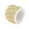 Rack Plating Brass Chains Micro Pave Cubic Zirconia AJEW-Q150-07G-02-3