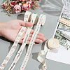  4 Rolls 4 Styles Cotton Handmade Printed Ribbon OCOR-NB0002-08-3