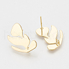 Brass Stud Earring Findings KK-T027-64G-2