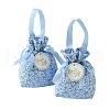 Cloth High Jacquard Flower Sugar Gift Drawstring Bags with Handle ST-CJ0004-01A-1