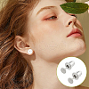 BENECREAT 100Pcs Brass Stud Earring Findings KK-BC0013-23-6