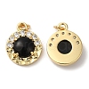 Natural Dyed & Heated Black Agate Pendants G-A034-04G-2