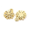Brass Micro Pave Clear Cubic Zirconia Charms KK-Z044-16G-2