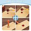 CRASPIRE 2Pcs 2 Styles Golden Tone Brass Wax Seal Stamp Head AJEW-CP0007-48A-02-6