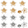 FINGERINSPIRE 12Pcs 2 Colors Zinc Alloy Brooches AJEW-FG0004-49-1