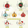   60Pcs 7 Style Alloy Enamel Pendants ENAM-PH0002-75-2
