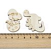 25Pcs Unfinished Wood Cutouts WOOD-P020-01C-3