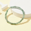Natural Green Aventurine Bamboo Beaded Stretch Bracelets BJEW-TA00300-3