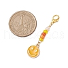 7Pcs Alloy Enamel Smiling Face Pendant Decorations HJEW-JM02500-3