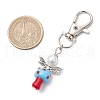 10Pcs Mushroom Angel Glass Pearl & Lampwork Pendant Decorations HJEW-MZ00232-6