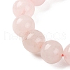 Natural Rose Quartz Beads Stretch Bracelets BJEW-I319-01E-3
