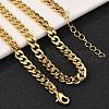 Brass Cuban Link Chain Necklacea for Women Men NJEW-F337-03G-02-5