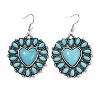 Alloy Synthetic Turquoise Dangle Earrings for Women EJEW-U053-11AS-4