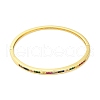 Brass Pave Colorful Glass Hinged Bangles for Women BJEW-M312-05G-2