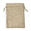12Pcs 4 Styles Valentine's Day Printed Rectangle Burlap Cloth Packing Pouches ABAG-U006-02D-3