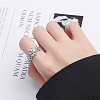 Flower 925 Sterling Silver Adjustable Finger Rings for Women FS-WGCA8A7-01-3