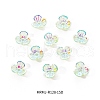 Electroplated 3-petal Flower Resin Cabochons MRMJ-R128-15D-2