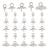 Unicraftale 150Pcs 5 Styles 304 Stainless Steel Cup Pearl Peg Bails Pin Pendants STAS-UN0059-13-1