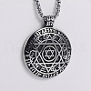 Unique Punk Style Stainless Steel Zodiac Star Pendant Necklaces QJ8398-3