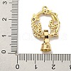 Brass Micro Pave Cubic Zirconia Fold Over Clasps KK-U037-25G-01-3