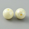Pearlized Plastic Round Beads KY-WH0004-06G-1