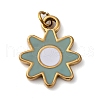 316 Surgical Stainless Steel Enamel Pendants STAS-K258-40B-G-1