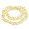 Electroplate Transparent Glass Beads Strands EGLA-R114-02A-M-3
