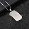 304 Stainless Steel Blank Pendant Necklaces NJEW-P329-04A-P-2