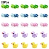 25Pcs 5 Styles Mini Tortoise & Duck Resin Display Decorations RESI-YW0001-61-2