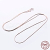 925 Sterling Silver Chain Necklaces STER-F039-14RG-3
