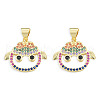 Brass Micro Pave Cubic Zirconia Pendants KK-N227-116-2