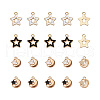 40Pcs 4 Styles Alloy Enamel Pendants ENAM-TA0001-22-9