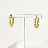 Twisted Stainless Steel Hoop Earrings for Women XH1248-2