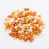 Caramel Mix Pearlized Glass Pearl Beads HY-X006-4mm-02-2