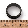 201 Stainless Steel Grooved Finger Ring Settings STAS-TAC0001-10A-B-4