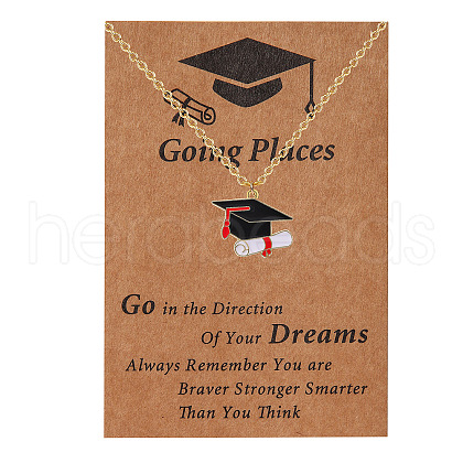 Graduation Theme Alloy Pendant Necklaces FS-WGD71B9-04-1