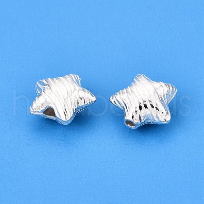 Textured 925 Sterling Silver Beads STER-T007-81S-B-1