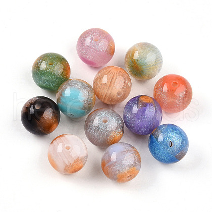 Two Tone Resin Beads RESI-N042-16mm-11-1