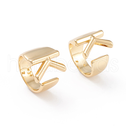 Brass Cuff Rings RJEW-L097-06K-1