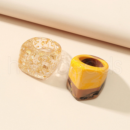 2Pcs Resin Finger Rings Sets FS-WG878B8-01-1