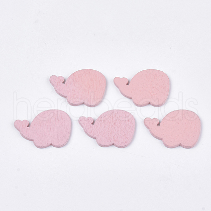 Painted Poplar Wood Cabochons WOOD-T021-24E-1