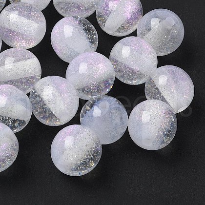 Two Tone Resin Beads RESI-Q025-02B-C-1