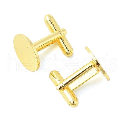 Rack Plating Brass Cuff Button KK-L151-10G-1