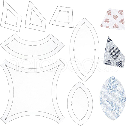 Transparent Acrylic Quilting Templates DIY-WH0308-176-1