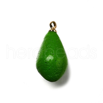 Brass Acrylic Pendants OACR-R006-01G-16-1