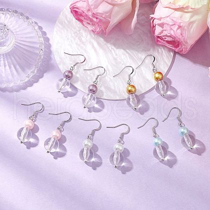 5 Pairs Acrylic Dangle Earrings EJEW-JE06351-1