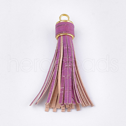 PU Leather Tassel Big Pendants Decorations FIND-T048-05E-1