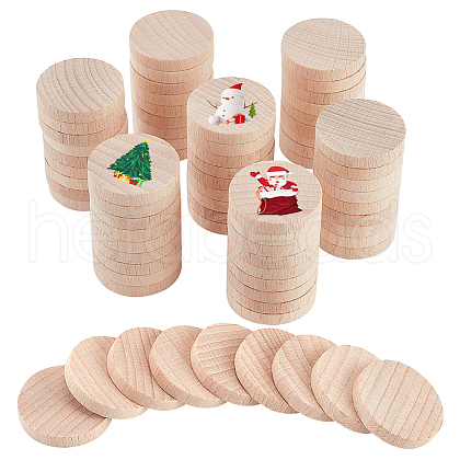  1Bag Unfinished Wooden Discs WOOD-NB0002-76-1