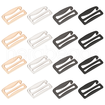 Olycraft 16Pcs 4 Colors Zinc Alloy Underwear Strap Buckles FIND-OC0003-08C-1