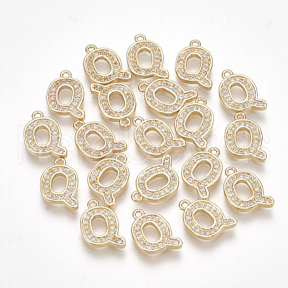 Brass Cubic Zirconia Charms KK-S348-330Q-1